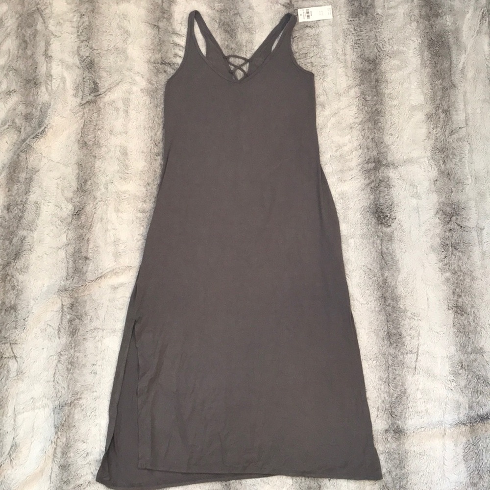 Lace-Up Midi Dress